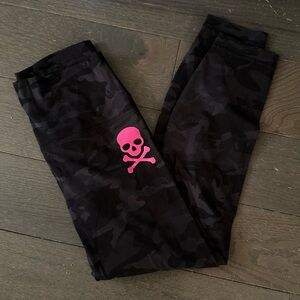 lululemon athletica Black Camo Align Leggings with Pink Skull